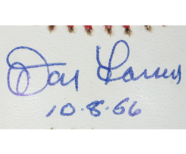 Four baseballs each signed by a New