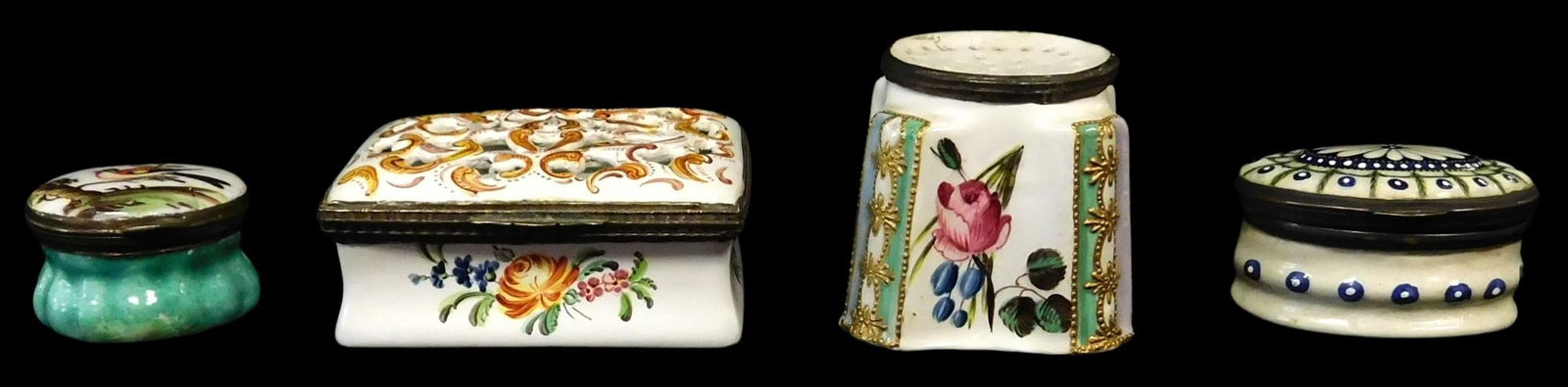 FOUR BATTERSEA / BILSTON ENAMELED