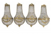 FOUR BEADED GILT METAL WALL SC