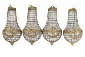 FOUR BEADED GILT METAL WALL SC