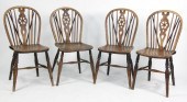 Four beech and elm wheelback W