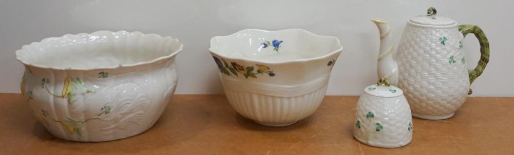 FOUR BELLEEK PORCELAIN TABLE
