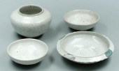 Four Ben Owen pottery bowls, a