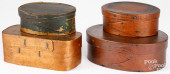 FOUR BENTWOOD PANTRY BOXES, 19