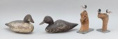 FOUR BIRD CARVINGS 20TH CENTUR