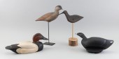 FOUR BIRD CARVINGS LENGTHS FRO