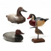 FOUR BIRD DECOYS Including two