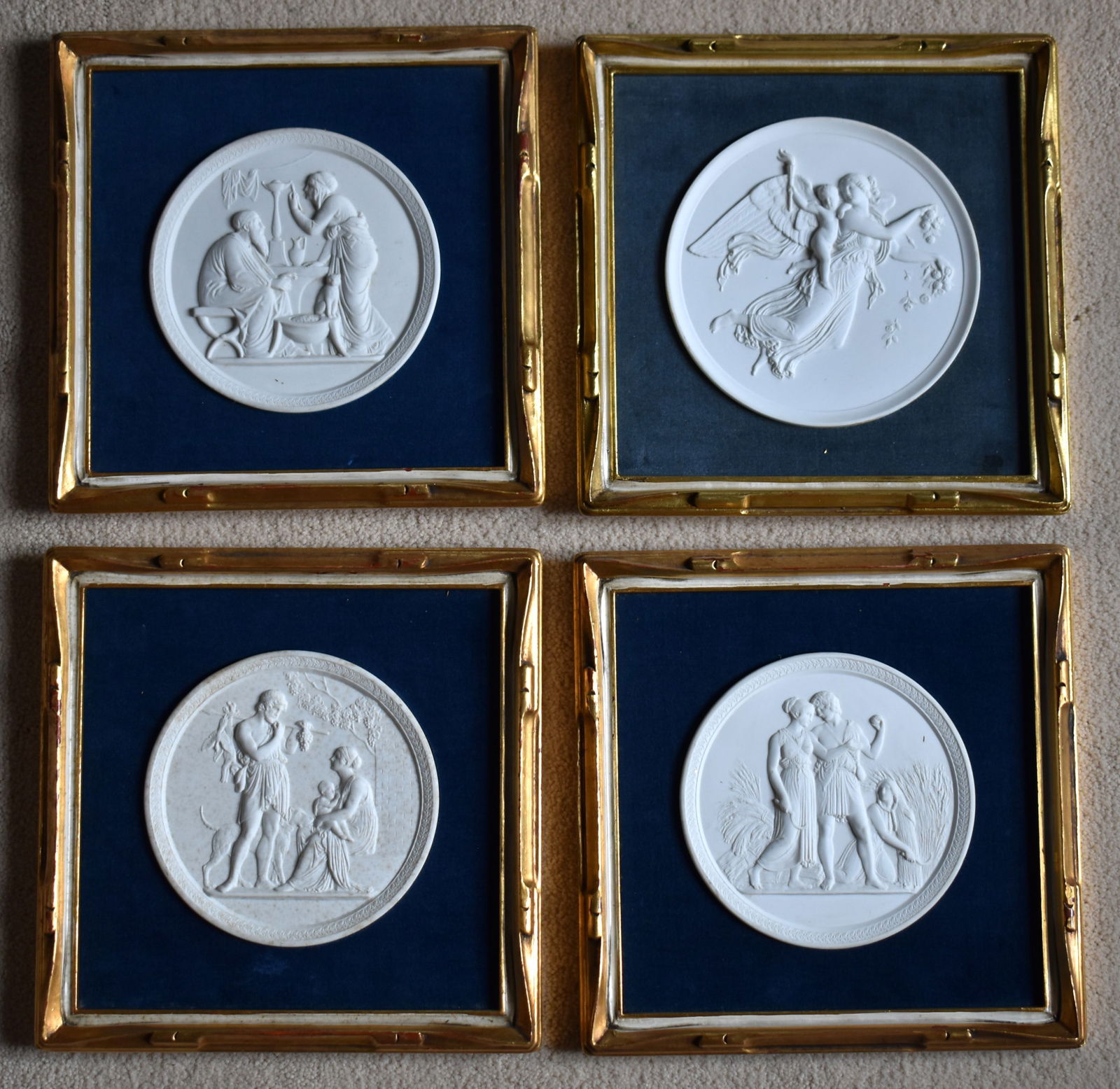 FOUR BISCUIT PORCELAIN CLASSICAL