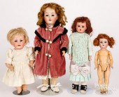 FOUR BISQUE HEAD DOLLSFour bis