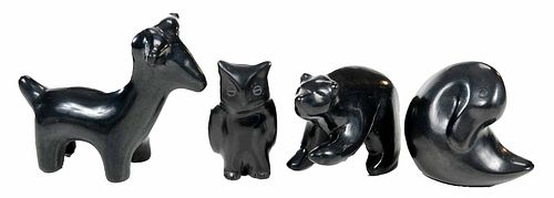 FOUR BLACKWARE ANIMAL