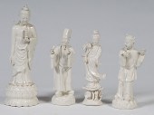Four Blanc de Chine Figures Lo