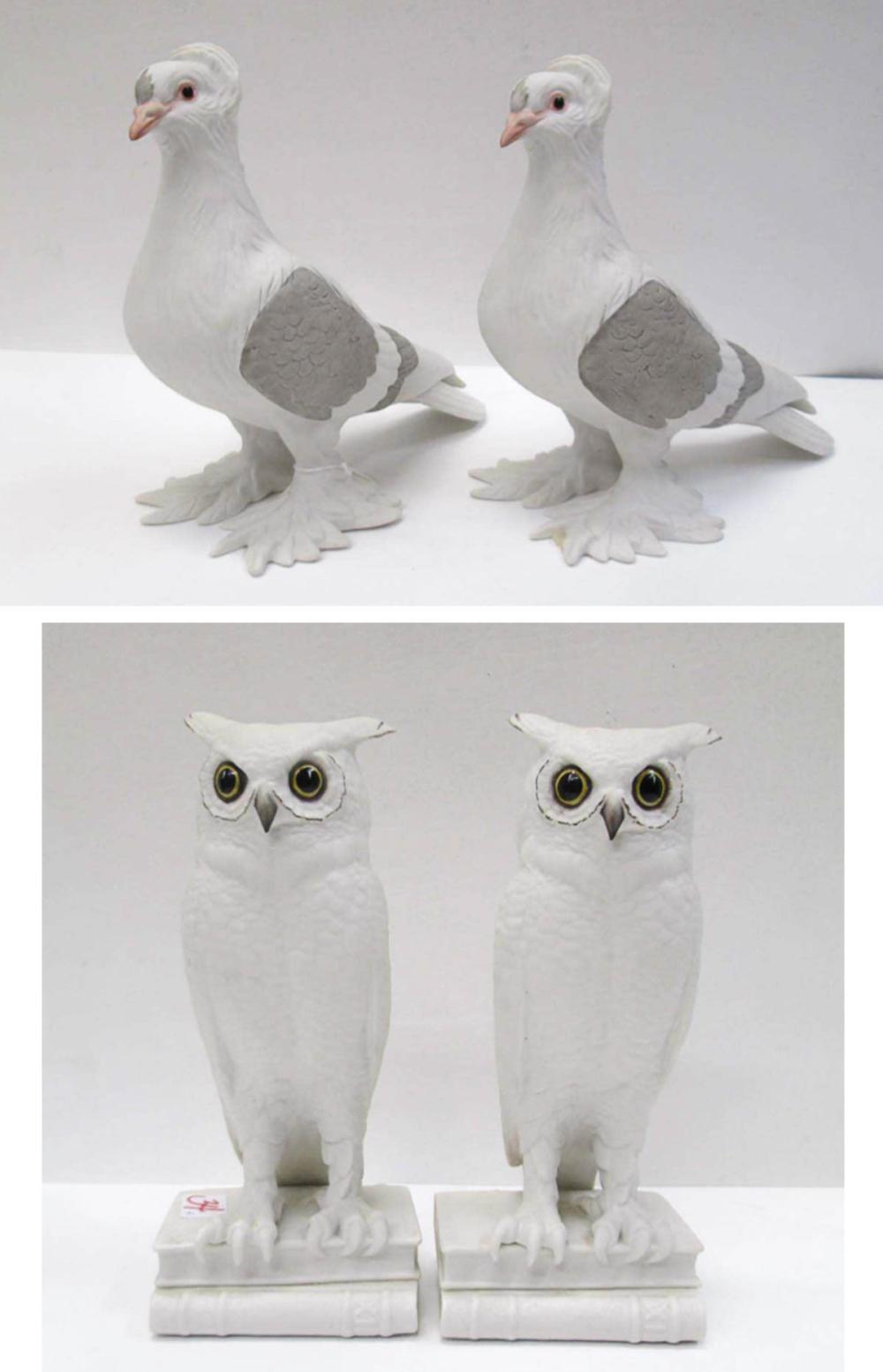 FOUR BOEHM BISQUE PORCELAIN