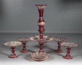 Four Bohemian ruby cut-to-clea