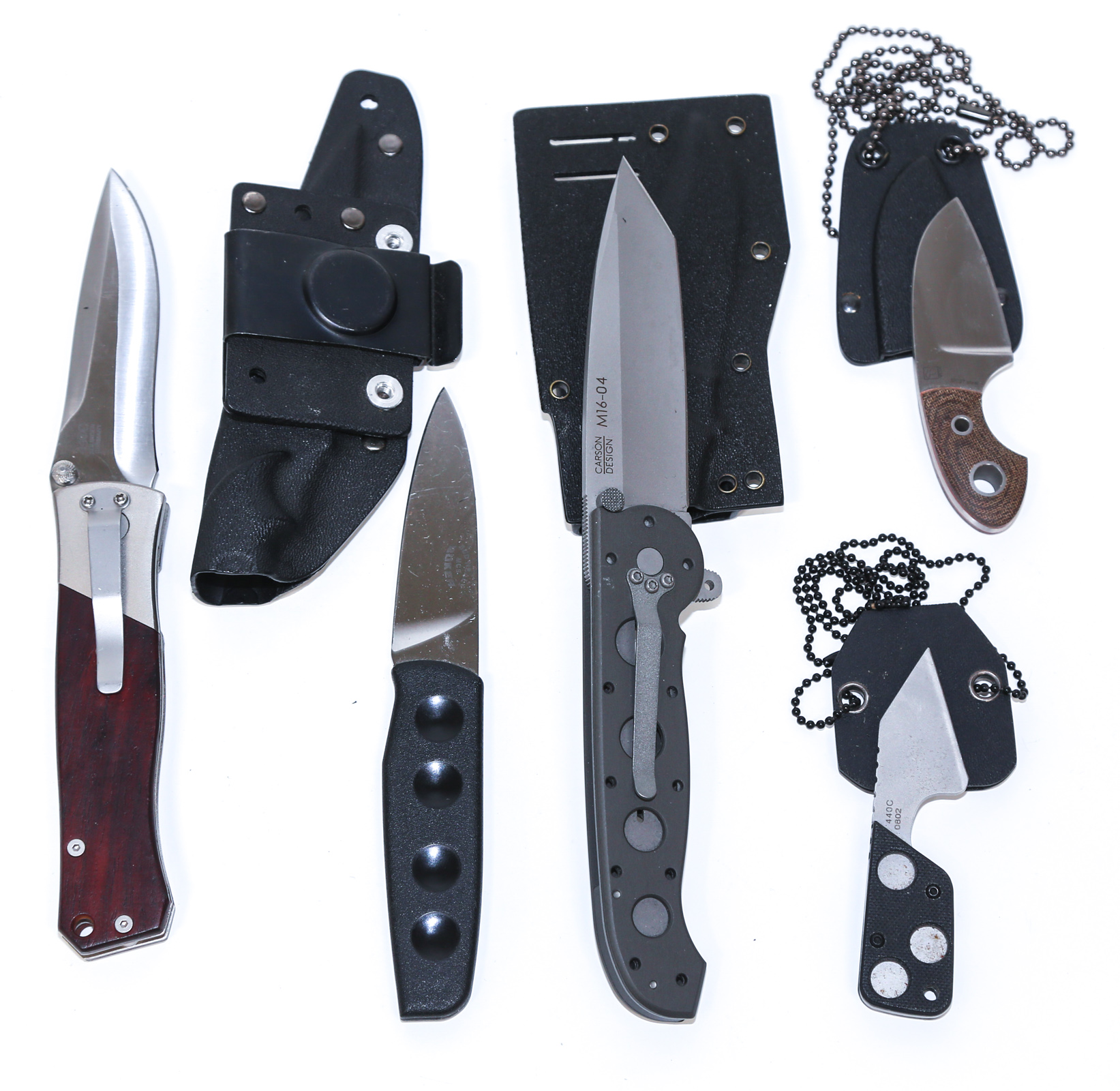 FOUR BOKER KNIVES & ONE CRKT