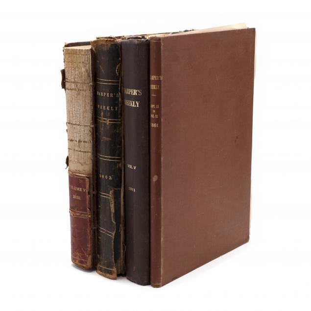 FOUR BOUND VOLUMES OF HARPER'S