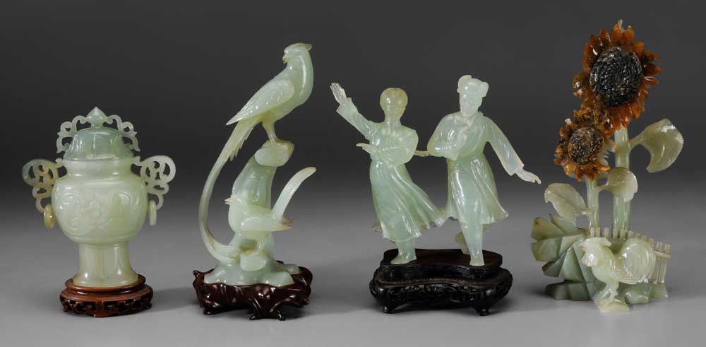 Four Bowenite Carvings Chinese,