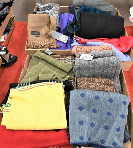 FOUR BOX LOTS OF WOOL AND