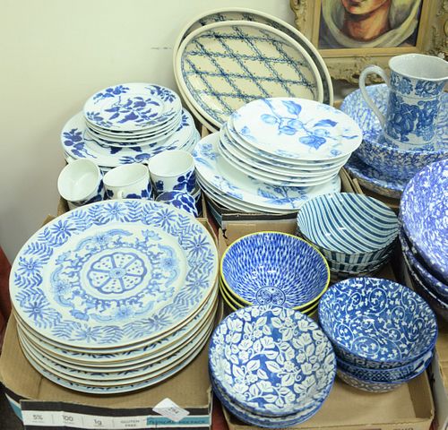 FOUR BOX LOTS, TO INCLUDE 8 BLUE