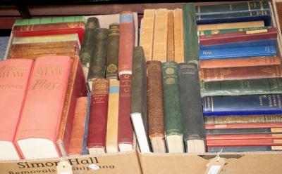 Four boxes of books,