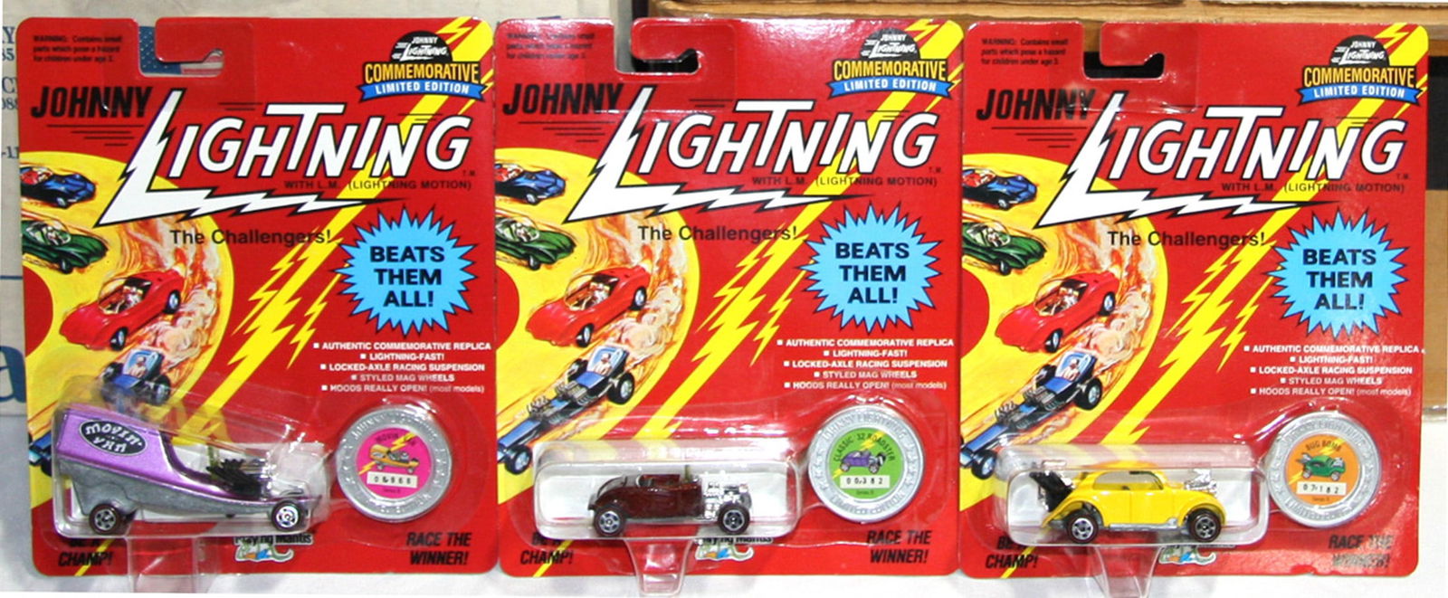 FOUR BOXES OF JOHNNY LIGHTNING