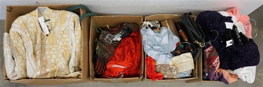 FOUR BOXES WITH LADIES CLOTHING,