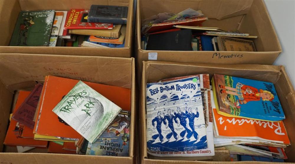 FOUR BOXES WITH PREDOMINANTLY