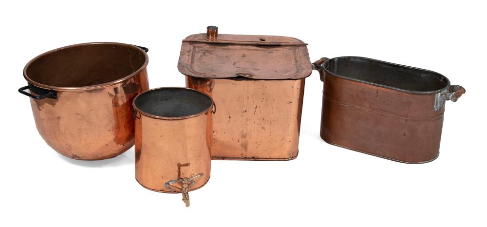 FOUR BRASS AND COPPER