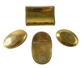 FOUR BRASS BOXES, 19TH/20TH C.