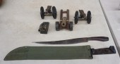 FOUR BRASS CANON MODELS, A MAC