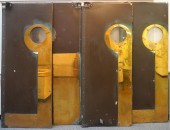 FOUR BRASS MOUNTED VINYL "PORT