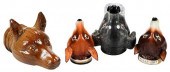 FOUR BRITISH CERAMIC STIRRUP C
