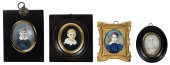 FOUR BRITISH PORTRAIT MINIATUR