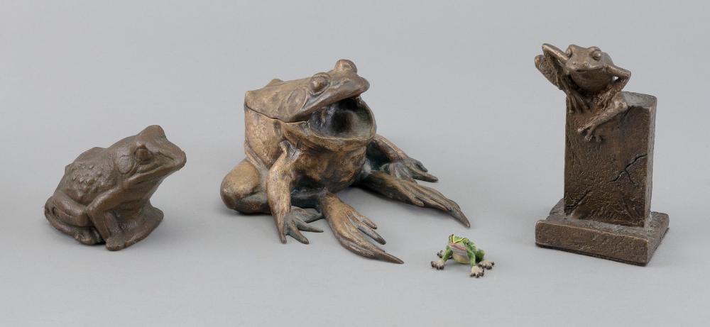 FOUR BRONZE FROGS CONTEMPORARY