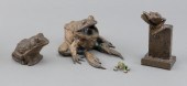 FOUR BRONZE FROGS CONTEMPORARY