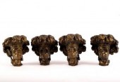 Four bronze lantern supports i