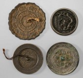 Four Bronze Mirrors one "TLV"