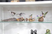 FOUR BRUMM ENAMEL DECORATED BI