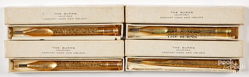 FOUR BURNS 14K GOLD CROCHET HOOKS