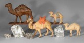 Four camel pull toys, four mol