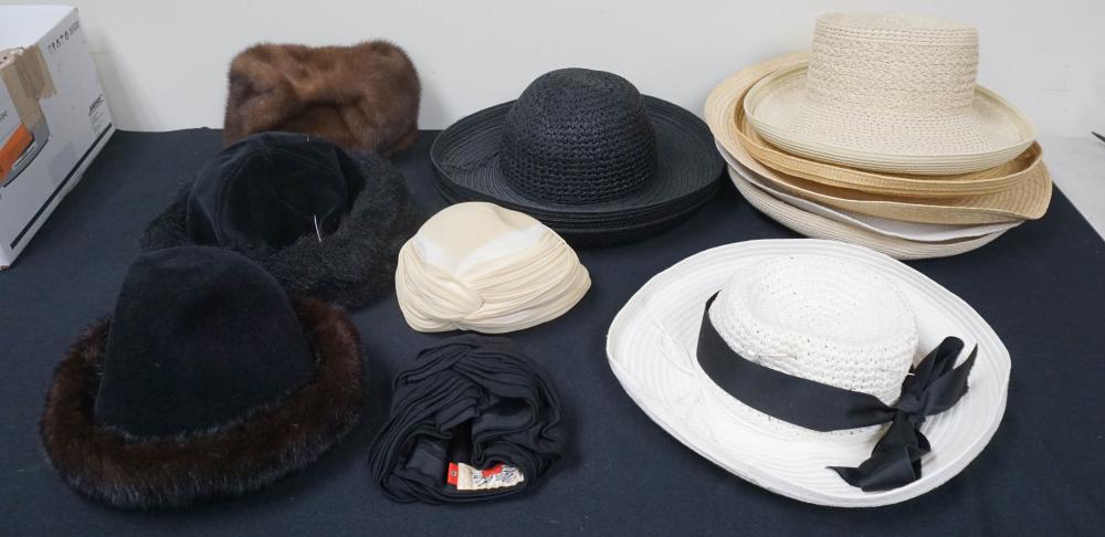 FOUR CARDBOARD HAT BOXES AND A