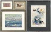 Four Carl Sublett watercolors