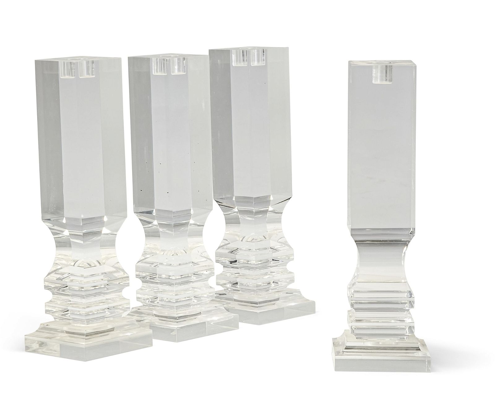 FOUR CAROLE STUPELL LUCITE