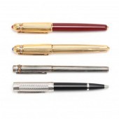 FOUR CARTIER PENS Late 20th ce