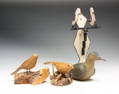 FOUR CARVED AMERICAN BIRDS. Se