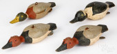 FOUR CARVED &AMP; PAINTED SWIM