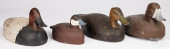 FOUR CARVED AND PAINTED DUCK D