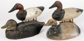 FOUR CARVED AND PAINTED DUCK D