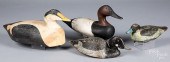 FOUR CARVED AND PAINTED DUCK D