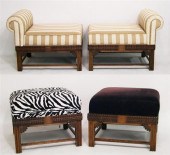 Four carved base matching stoo