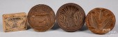 FOUR CARVED BUTTERPRINTS, 19TH